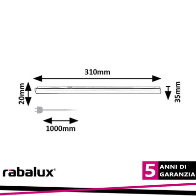 BAREG CABLIGHT T5 LED 4W 30CM  CCT (3000-4000K) BLACK