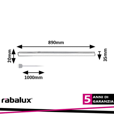 BAREG CABLIGHT T5 LED 12W 90CM CCT (3000-4000K) BLACK