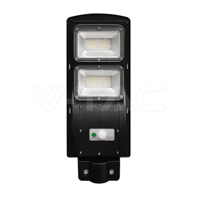 ARMATURA STRADALE LED 8W CON PANNELLO SOLARE E TELECOMANDO, SENSORE RADAR E BATTERIA LIFEPO4 6000K IP65