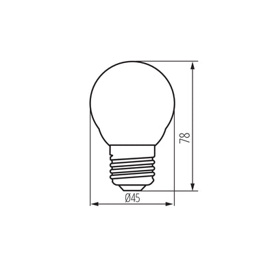 LAMPADINA LED XLED G45 E27 7W-WW - KANLUX