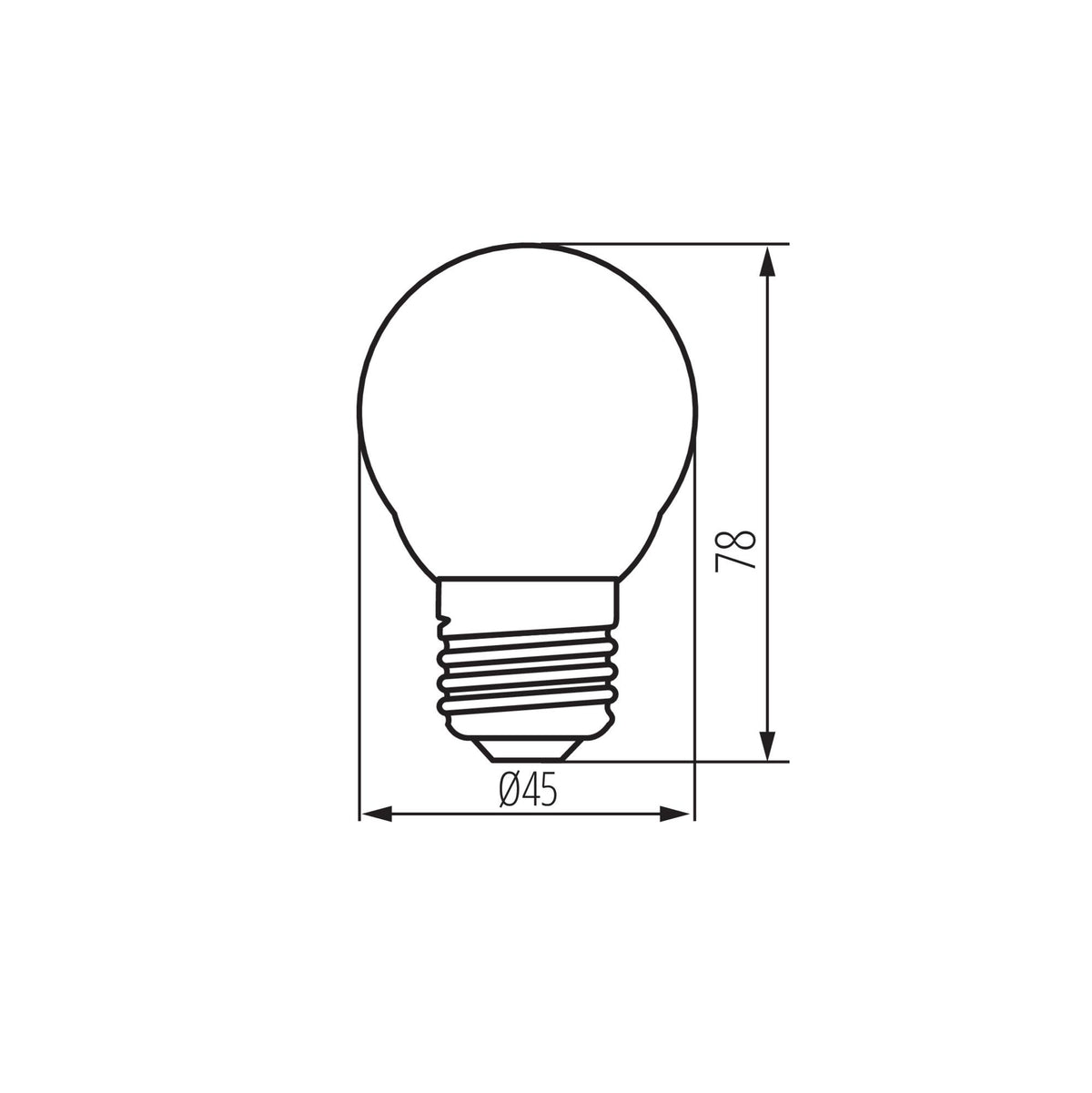LAMPADINA LED XLED G45 E27 7W-WW - KANLUX