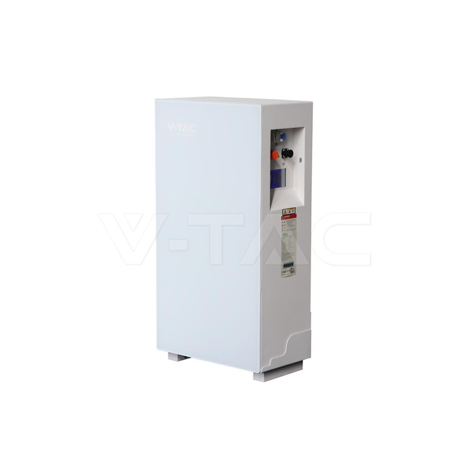 5.12KWH WALL MOUNTED LITHIUM BATTERY-6000 CYCLES WHITE