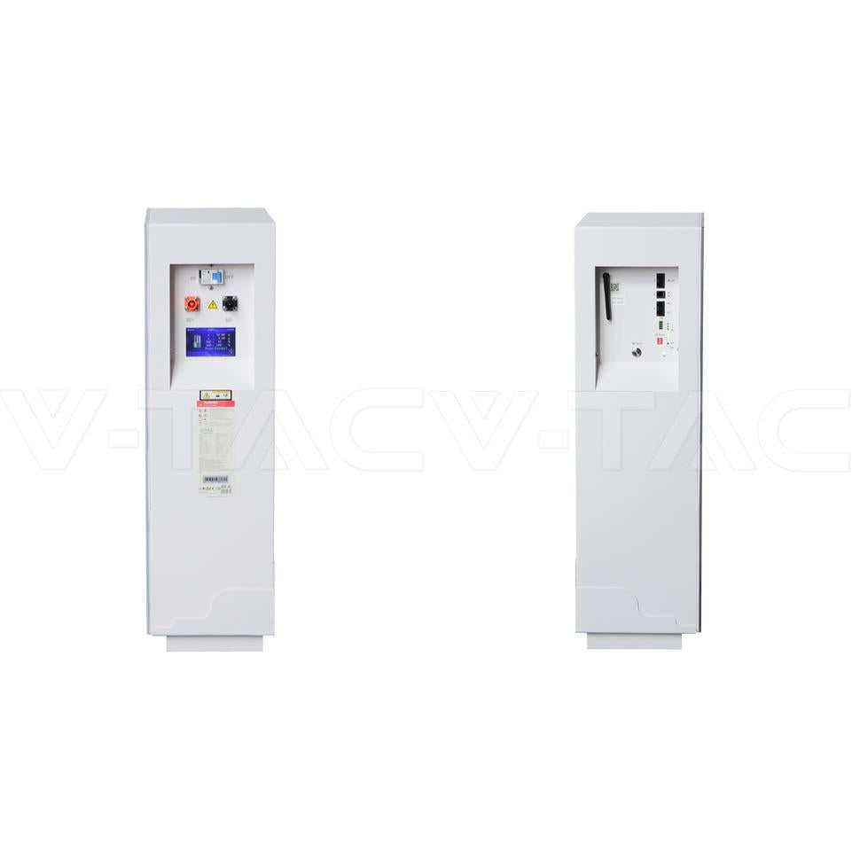 5.12KWH WALL MOUNTED LITHIUM BATTERY-6000 CYCLES WHITE
