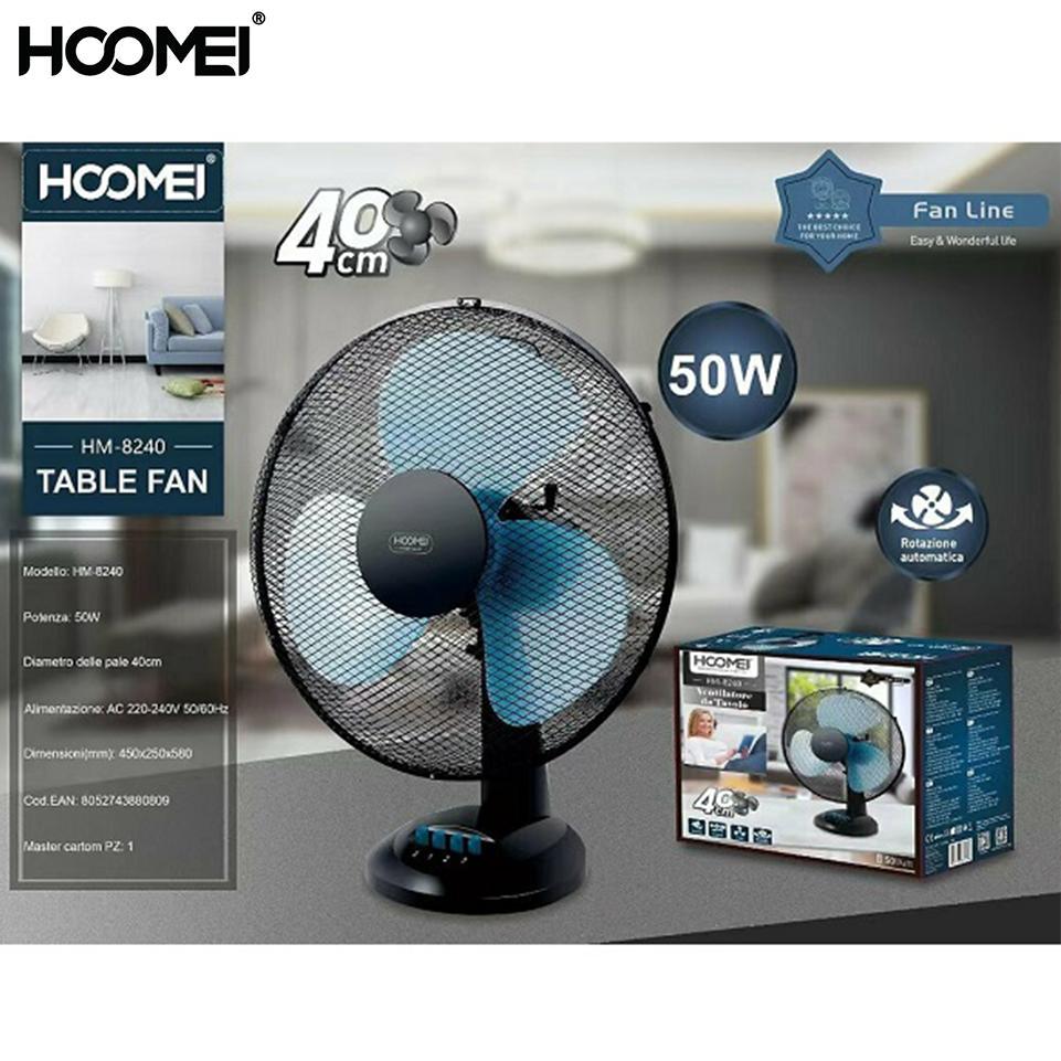 VENTILATORE DA TAVOLO 40CM 50W NERO