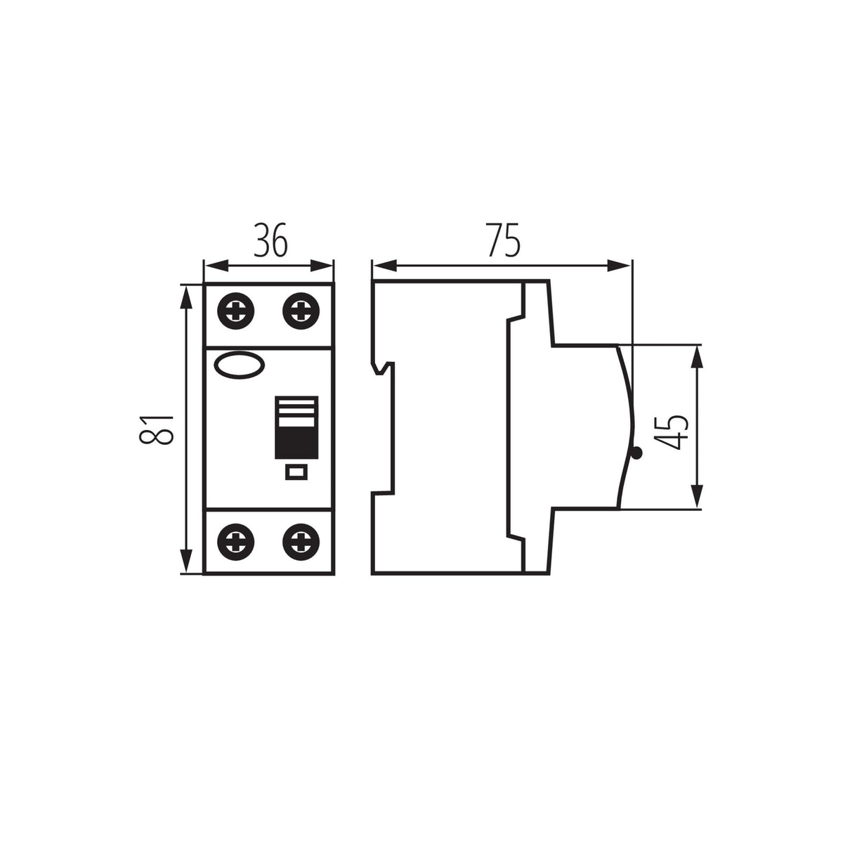 INTERRUTTORE DIFFERENZIALE, 2P KRD10-2/25/30-AC - KANLUX