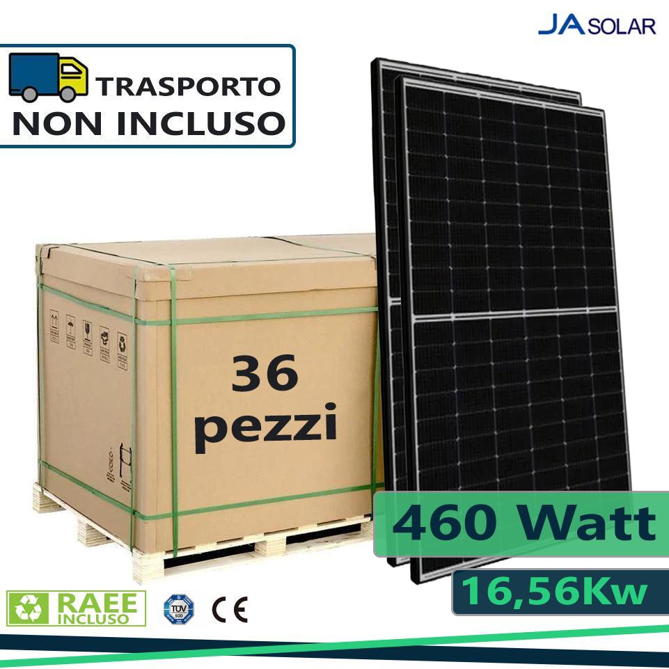 JA SOLAR PANEL N-TYPE 460W BIFACC. 1762X1134X30MM BLACK FRAM