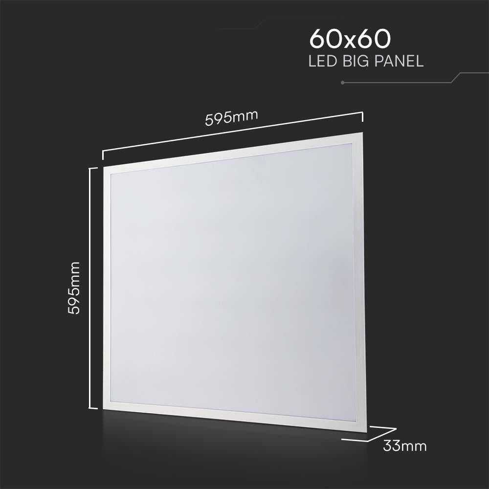 PANNELLO LED 40W 120LM/W DA INCASSO CON DRIVER PHILIPS ESTERNO INCLUSO 600X600MM BIANCO 6500K 10PZ/SET