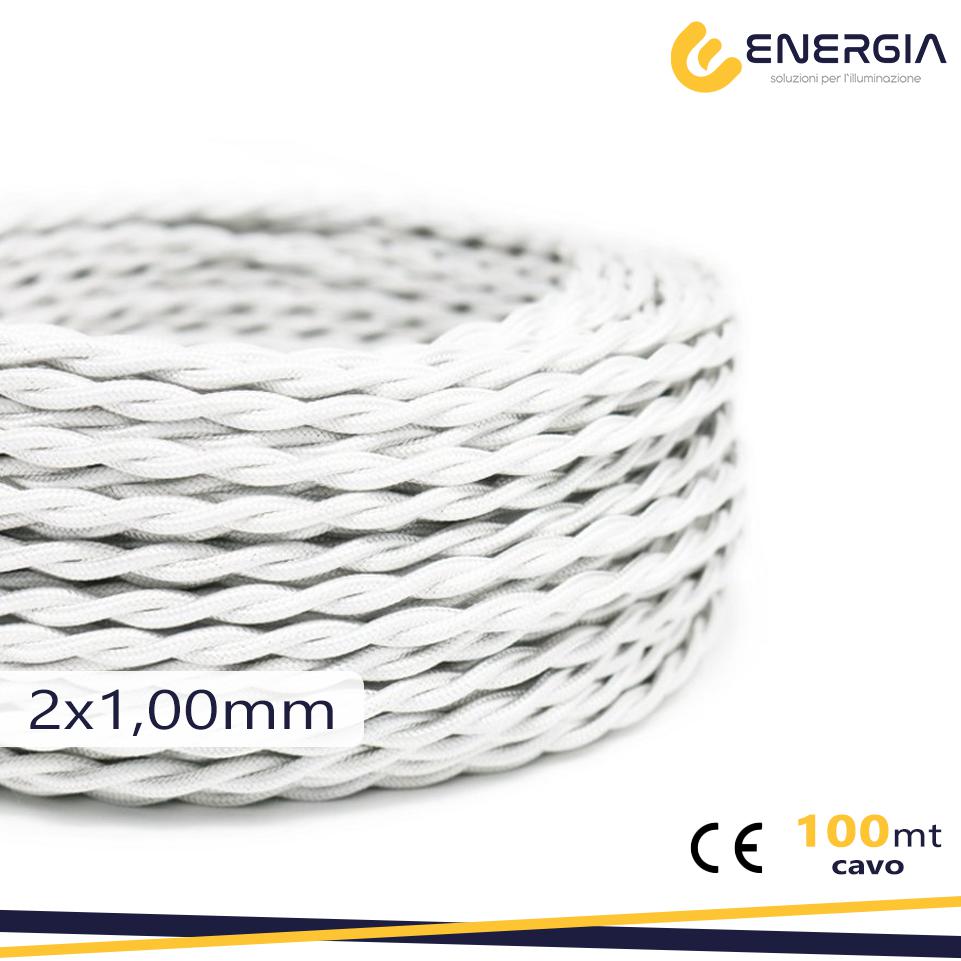 TRECCIA SETA BIANCA 2X1MM