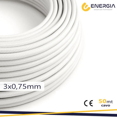CAVO SETA BIANCO 3X0,75MM