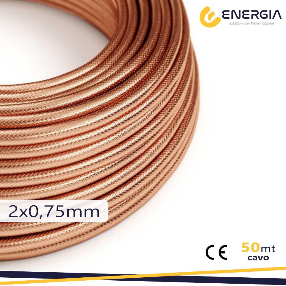 CAVO SETA RAME 2X0,75MM