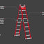 SCALA 4X4 GRADINI  IN ALLUMINIO ALT.MAX 4,7MT