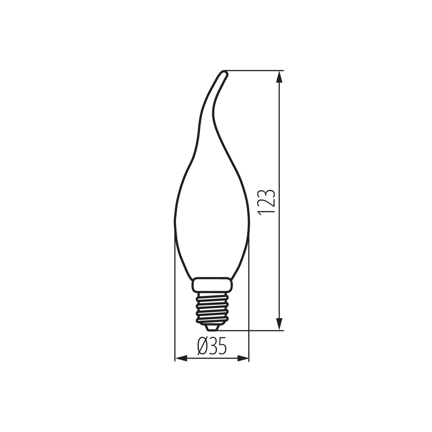 LAMPADINA LED XLED C35F E14 3,4W-WW - KANLUX