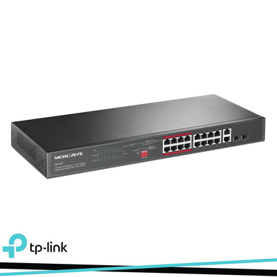 16-PORT 10/100MBPS + 2-PORT GIGABIT RACKMOUNT SWITCH 16POE+