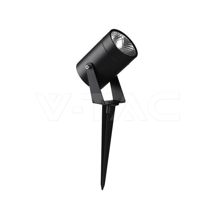 FARETTO LED DA GIARDINO 10W CON PICCHETTO COLORE NERO 4000K IP65