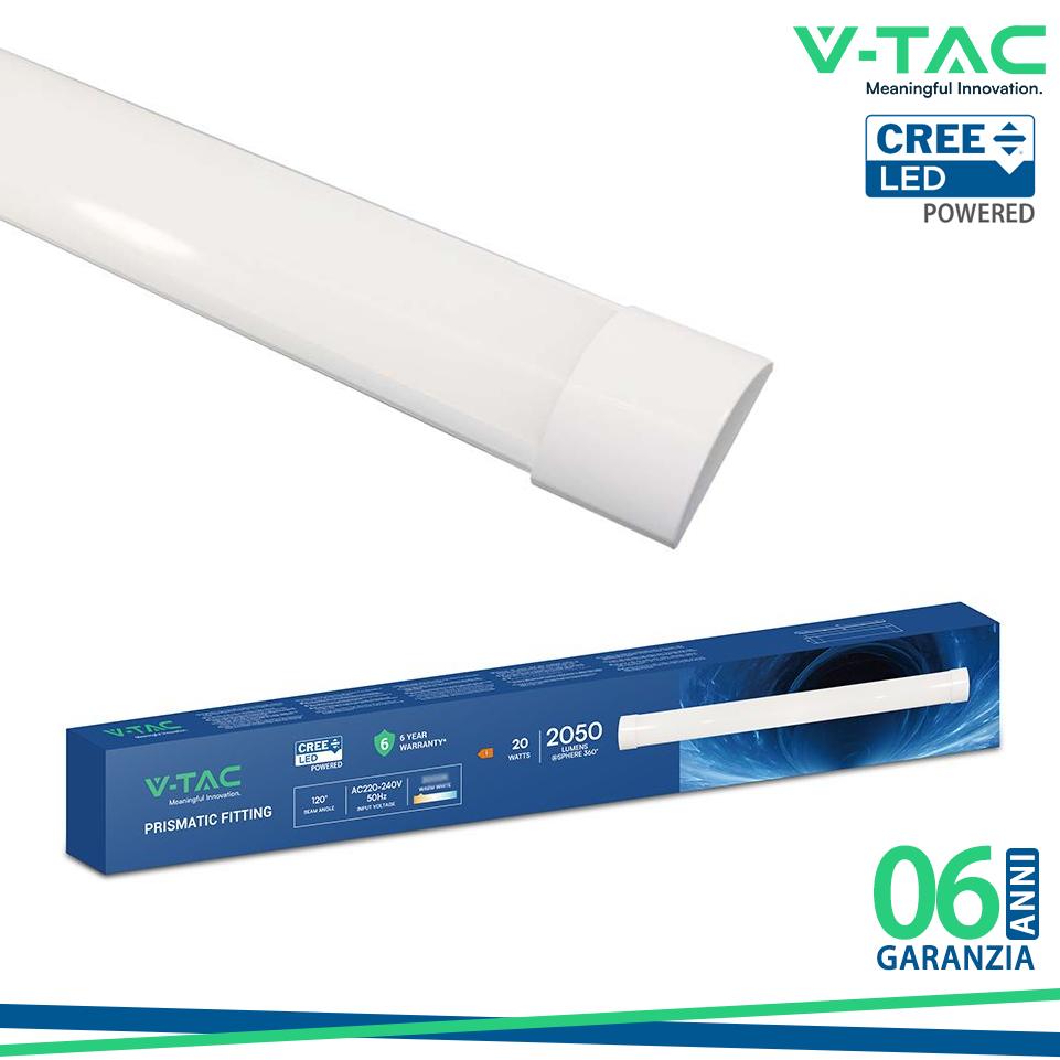 PLAFONIERA LED PRISMATICA CREE CHIP 60CM 20W 3000K
