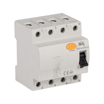 INTERRUTTORE DIFFERENZIALE, 4P KRD10-4/63/30-AC - KANLUX