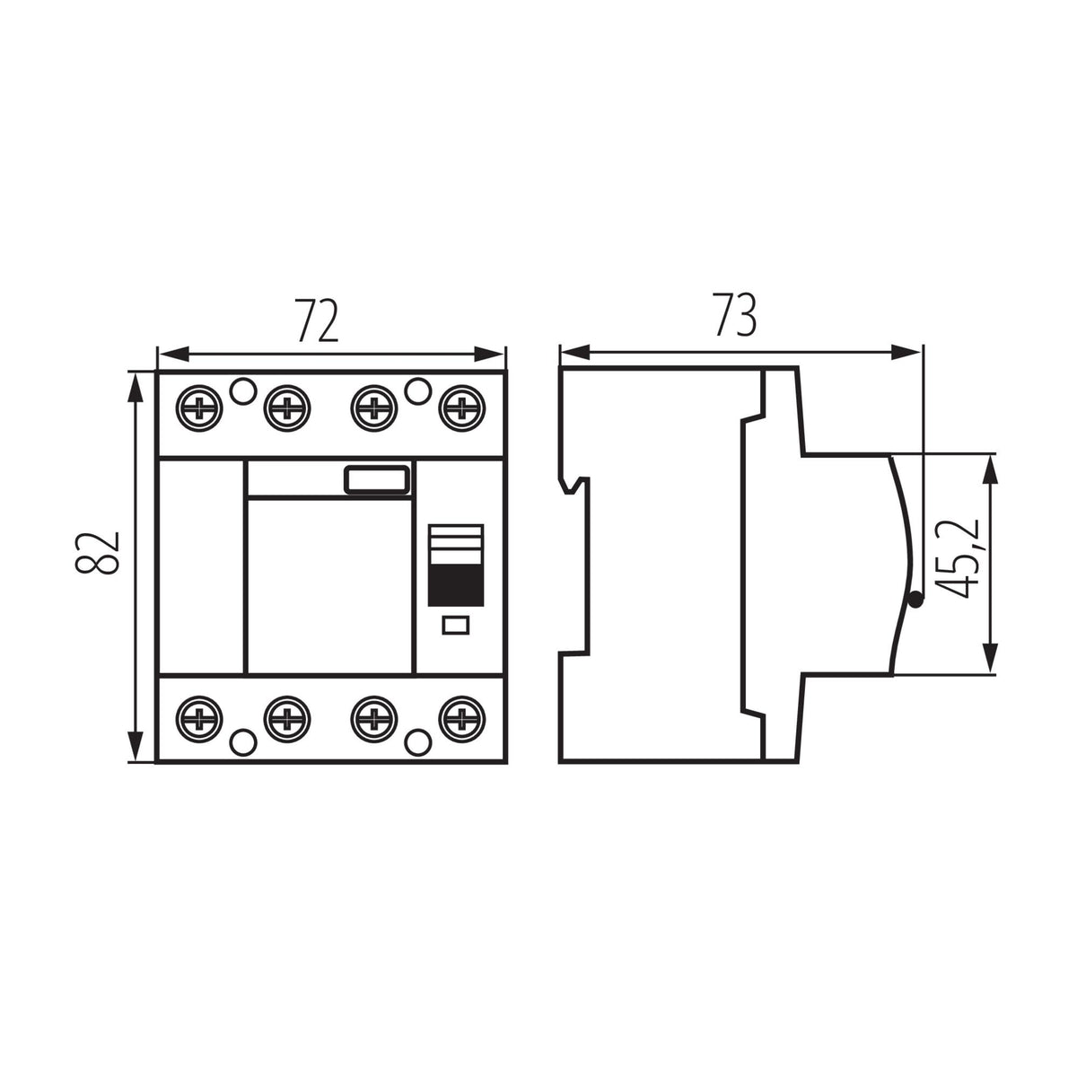 INTERRUTTORE DIFFERENZIALE, 4P KRD10-4/63/30-AC - KANLUX