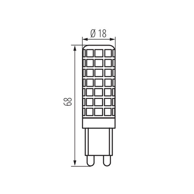 LAMPADINA LED G9 LED 7W-WW - KANLUX