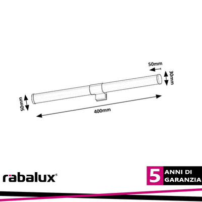 ZAIN,INDWALL, LED6W, L40CM, IP44