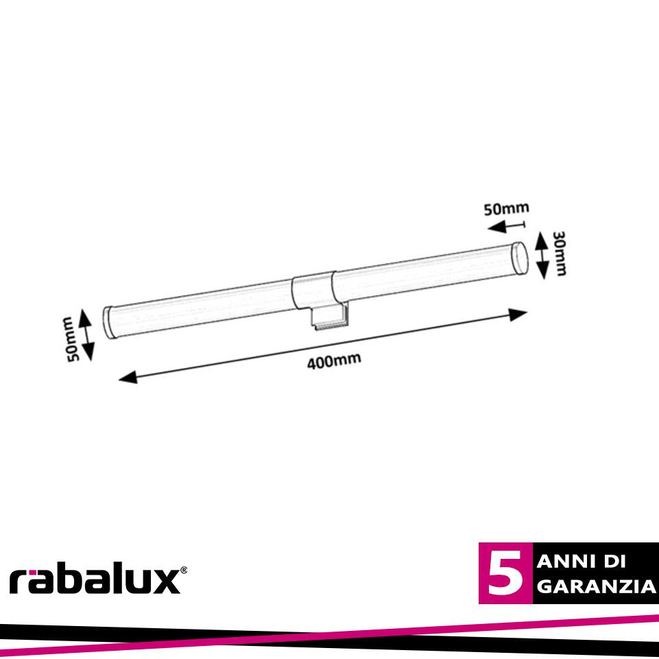 ZAIN,INDWALL, LED6W, L40CM, IP44