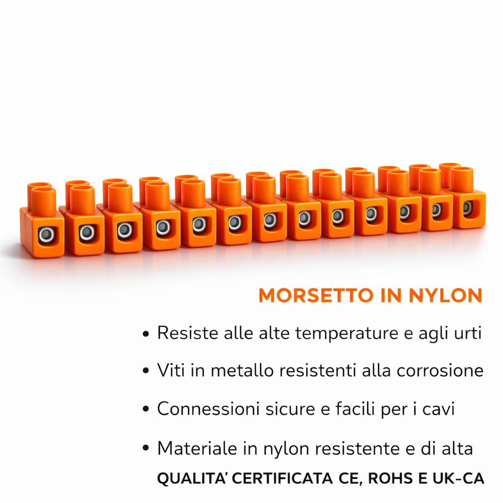 MORSETTO CONNETTORE A 12 VIE 6MM 10A