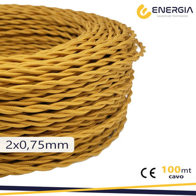 TRECCIA SETA 2X0,75MM ORO-FIENO
