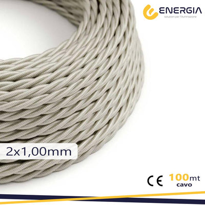 TRECCIA SETA 2X1MM AVORIO