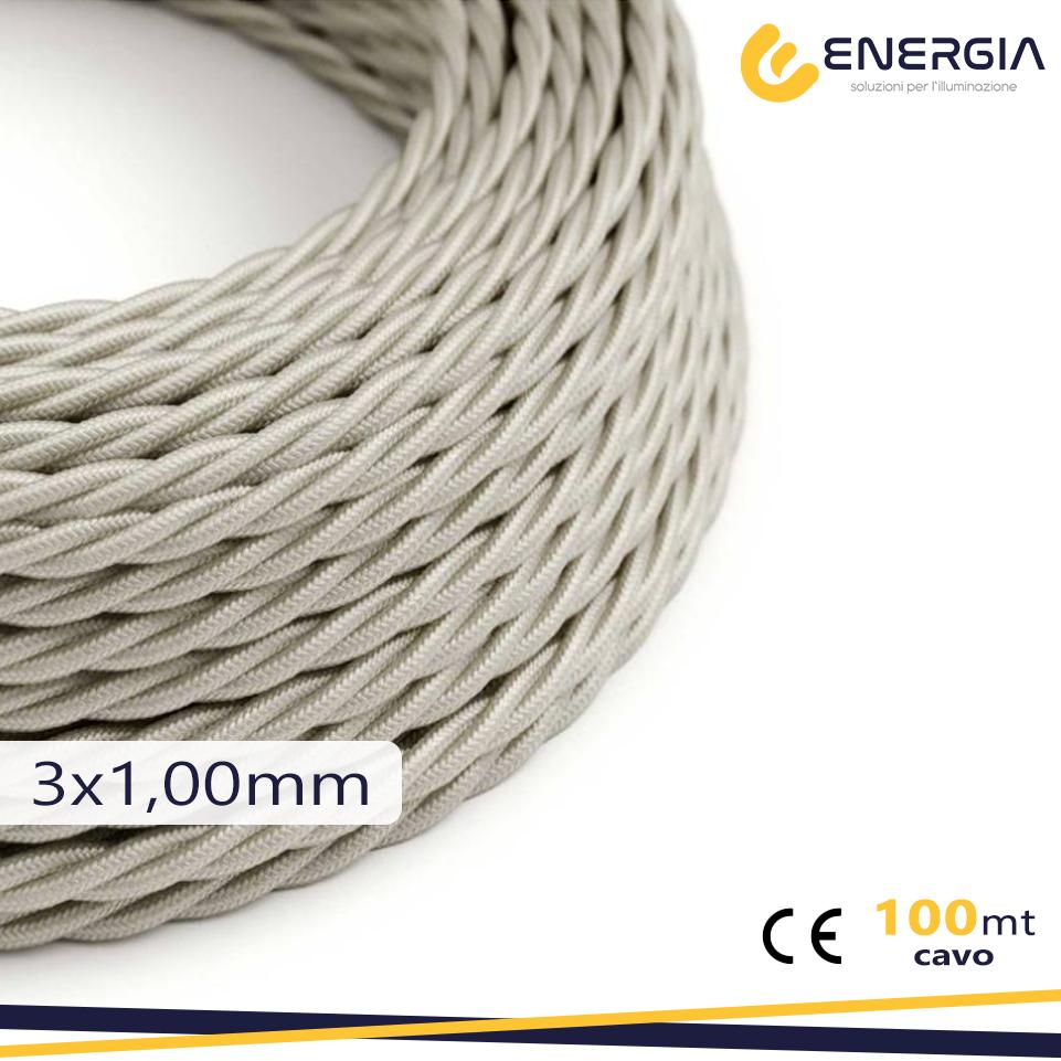 TRECCIA SETA 3X1MM AVORIO