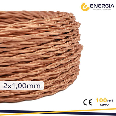 TRECCIA SETA 2X1MM RAME