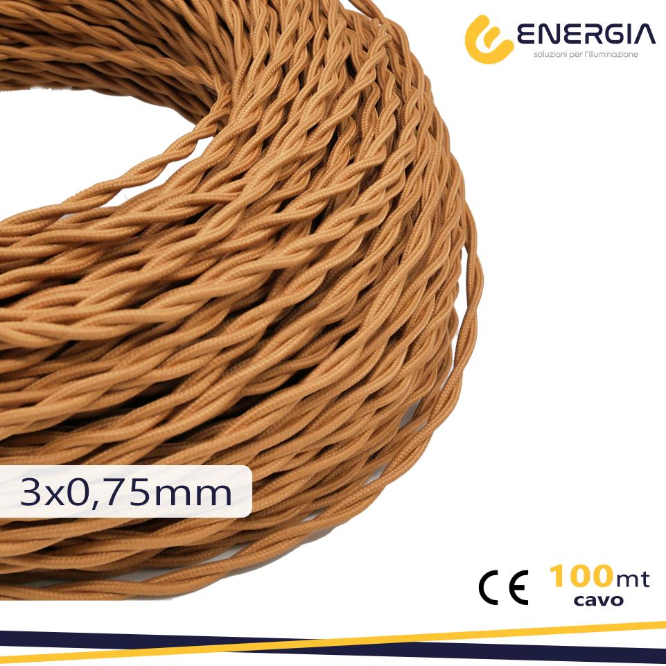 TRECCIA SETA 3X0,75MM TERRACOTTA