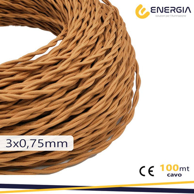 TRECCIA SETA 3X0,75MM TERRACOTTA