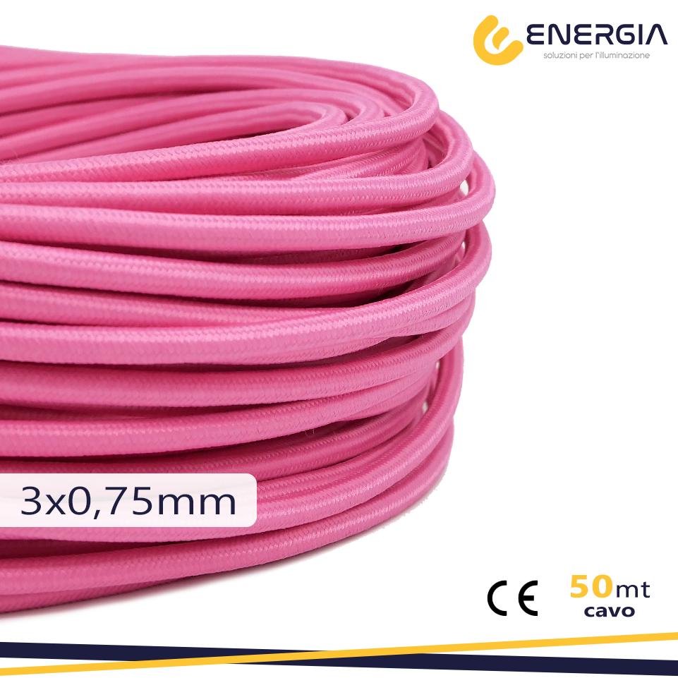 CAVO IN SETA 3X0,75MM FUXIA
