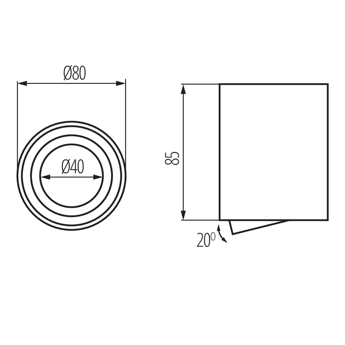 FARETTO DECORATIVO BORD ONE DLP-50-W - KANLUX