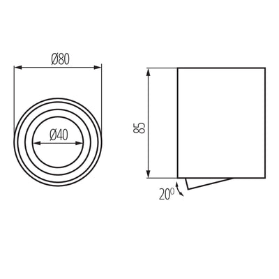 FARETTO DECORATIVO BORD ONE DLP-50-W - KANLUX
