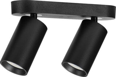 YORLI,IND.SPOT, 2XGU10 L22CM BLACK