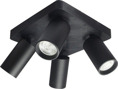 YORLI,IND.SPOT, 4XGU10, 22X22CM BLACK