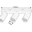 YORLI,IND.SPOT, 3XGU10 L35CM   WHITE