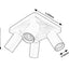 YORLI,IND.SPOT, 4XGU10 22X22CM WHITE