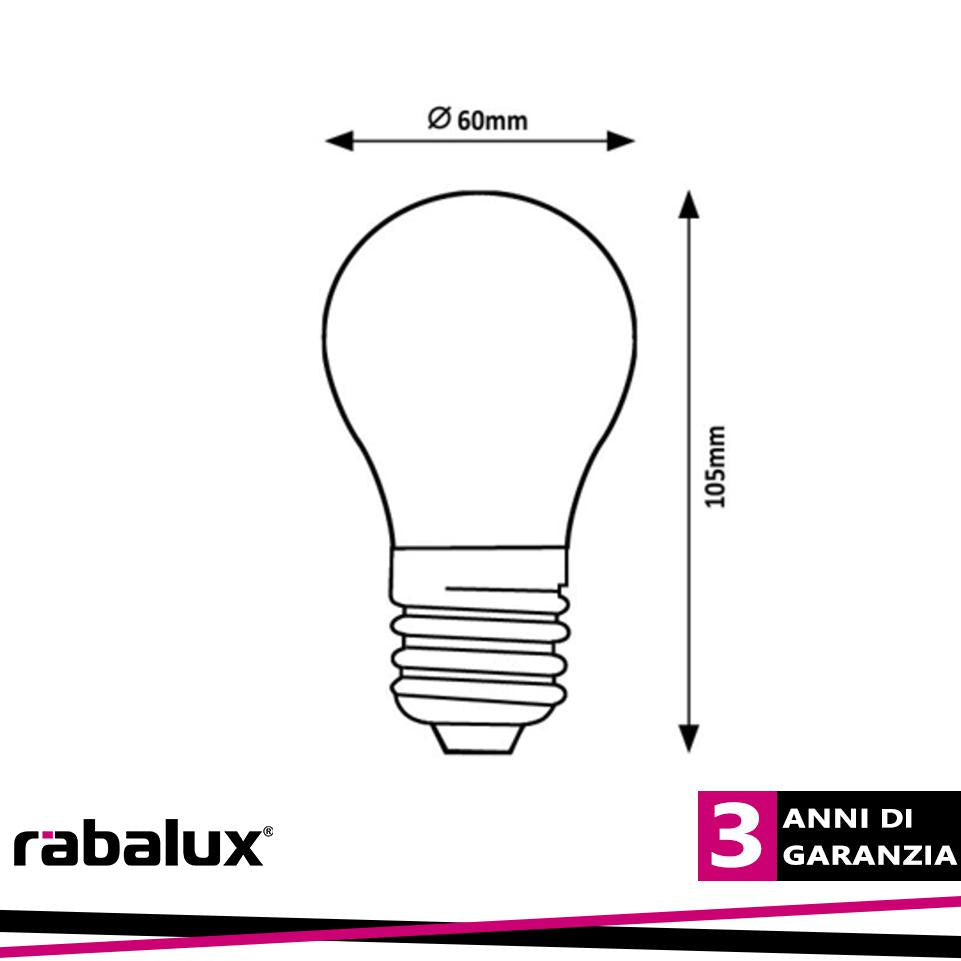 FIL. LED, E27 A60, 7W, 806LM, 4000K