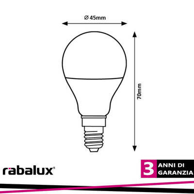 SMD LED, E14 G45, 5W, 470LM, 4000K