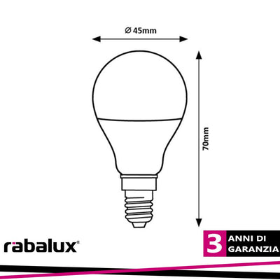 SMD LED, E14 G45, 5W, 470LM, 6500K