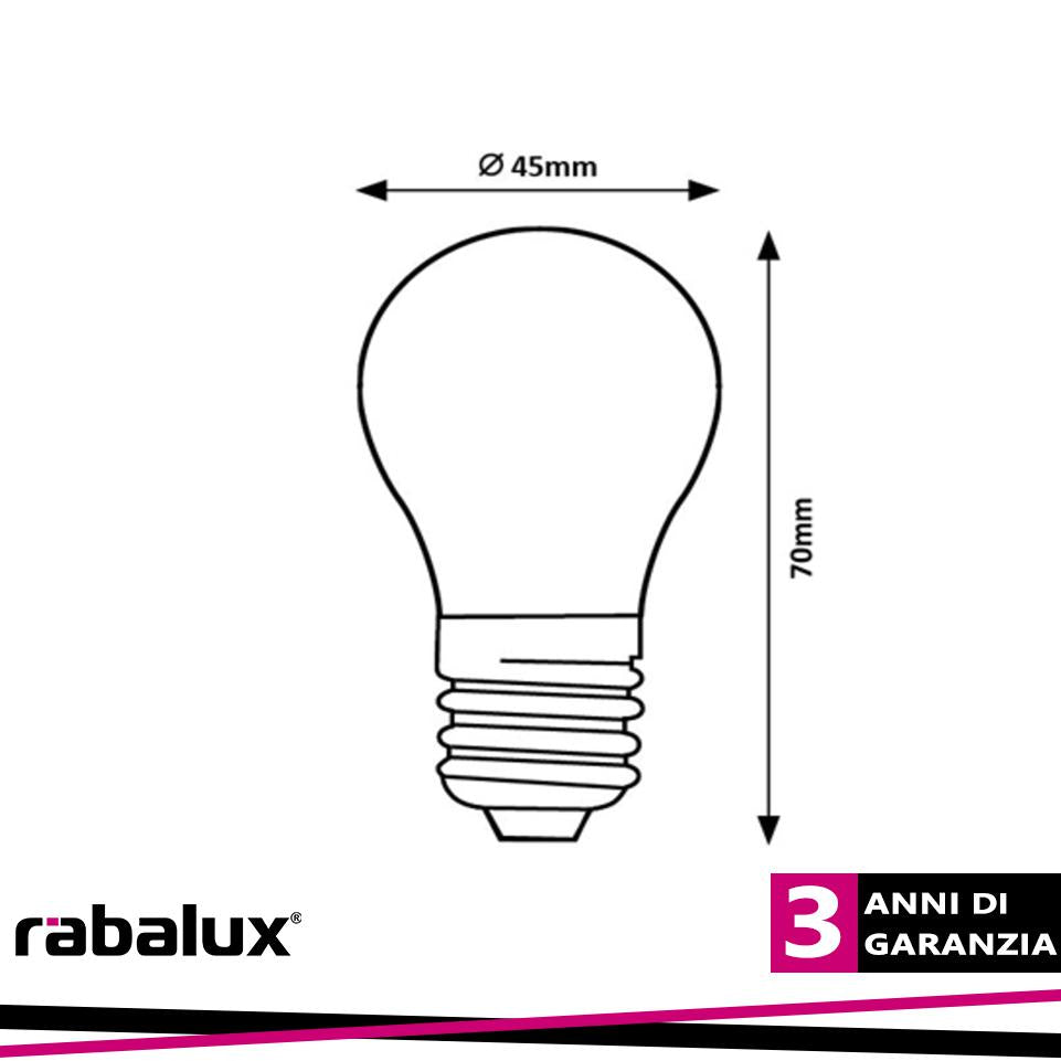 SMD LED, E27 G45, 5W, 500LM, 3000K
