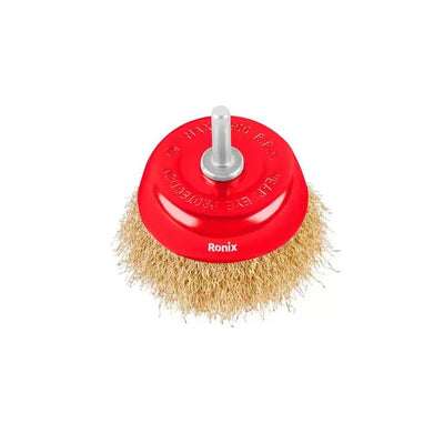 SPAZZOLA A TAZZA MONTATA SU ALBERO ONDULATO 75 MM