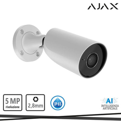 BULLET IP POE 5MP 2,8MM MIC. IA IP65 IR35 SLOT MICROSD WHITE