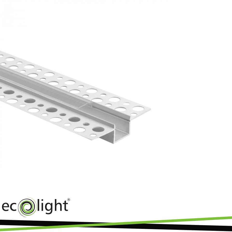 PROFILO BIANCO DA INCASSO GP02 + COPERTURA TRASLUCIDA 2MT