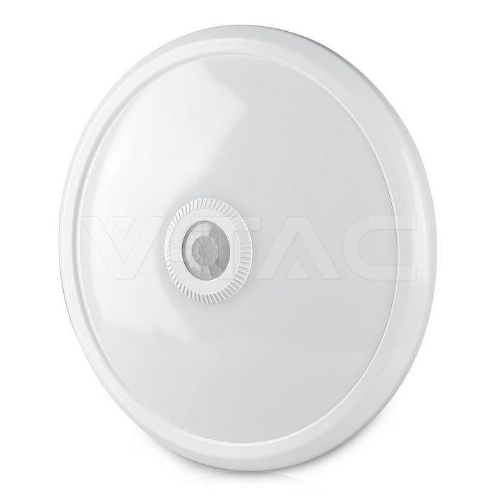 PLAFONIERA LED CHIP CREE ROTONDA 12W CON SENSORE PIR COLORE BIANCO 4000K