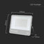 200W LED PROIETTORE SLIM CREE CHIP CORPO NERO GRIGIO 6500K 135LM/W