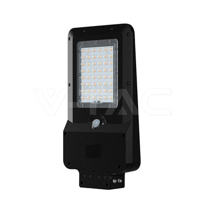 ARMATURA STRADALE SOLARE LED SMD 20W 150LM/W SENSORE PIR NERA CCT IP65