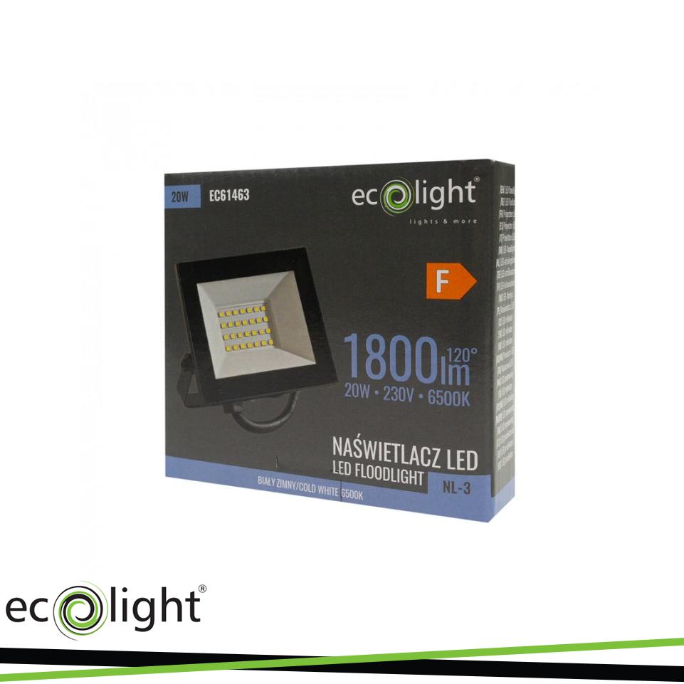 PROIETTORE LED NL-3 20W 6500K  90LM/W IP65