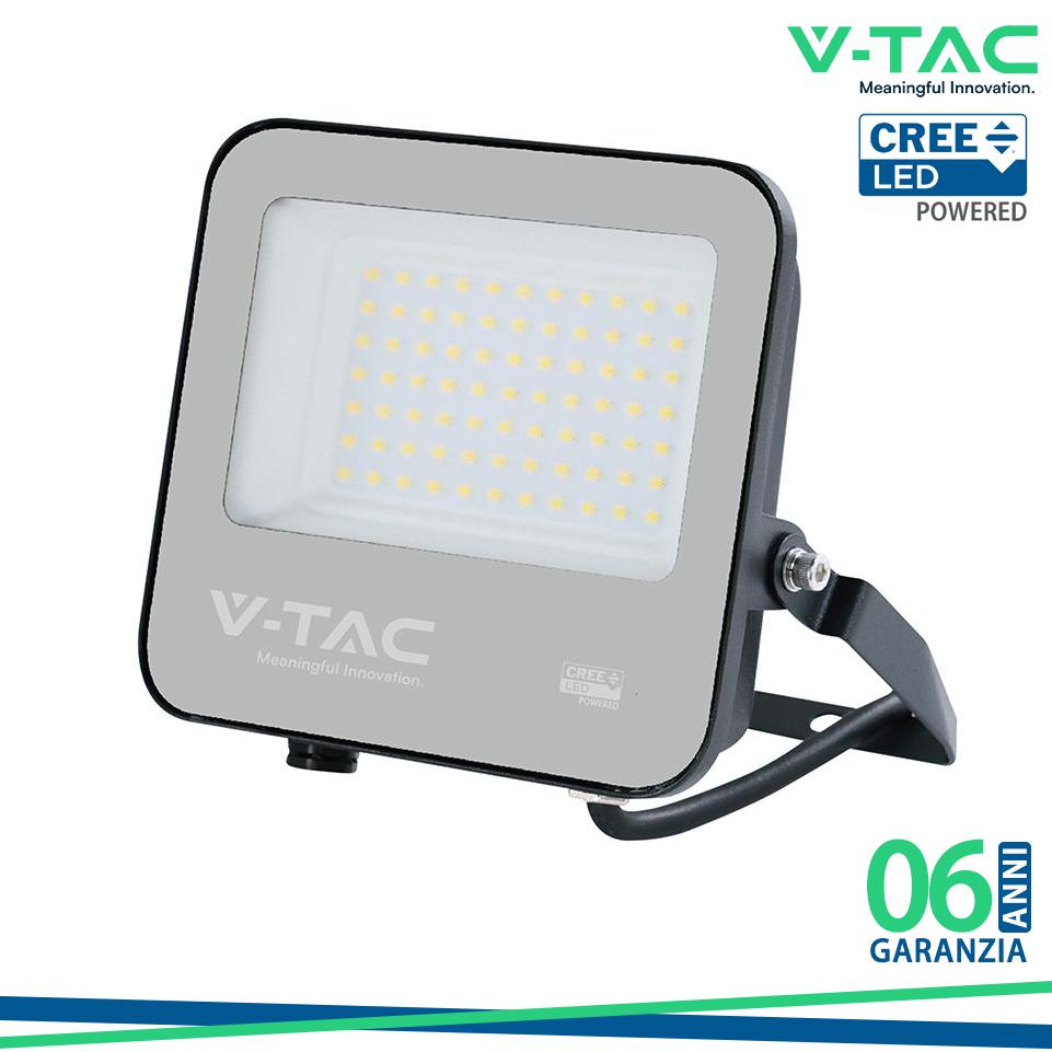 FARO SLIM LED SMD CHIP CREE 50W 135LM/W CAVO 1M NERO 3000K IP65